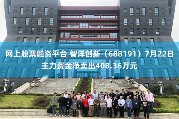 网上股票融资平台 智洋创新（688191）7月22日主力资金净卖出408.36万元