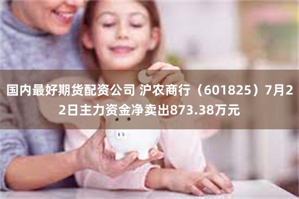国内最好期货配资公司 沪农商行（601825）7月22日主力资金净卖出873.38万元