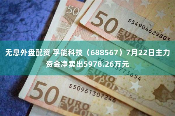 无息外盘配资 孚能科技（688567）7月22日主力资金净卖出5978.26万元