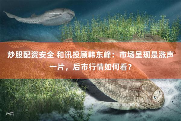 炒股配资安全 和讯投顾韩东峰：市场呈现是涨声一片，后市行情如何看？
