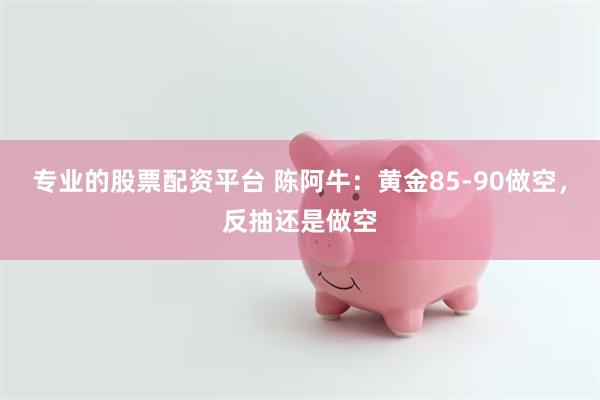 专业的股票配资平台 陈阿牛：黄金85-90做空，反抽还是做空