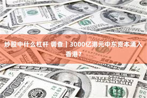 炒股中什么杠杆 调查｜3000亿港元中东资本涌入香港？