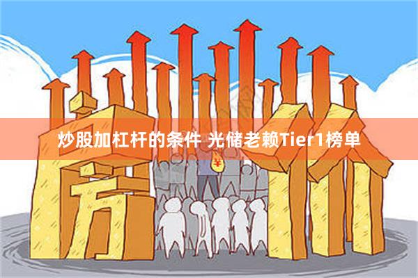 炒股加杠杆的条件 光储老赖Tier1榜单