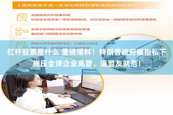 杠杆股票是什么 重磅爆料!特朗普政府被指私下施压全球企业高管,逼盟友就范!