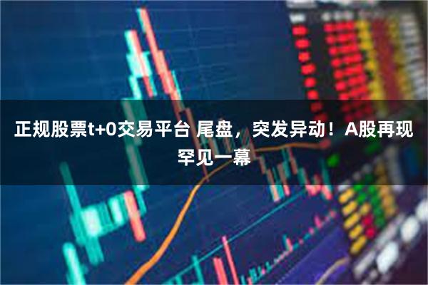 正规股票t+0交易平台 尾盘，突发异动！A股再现罕见一幕